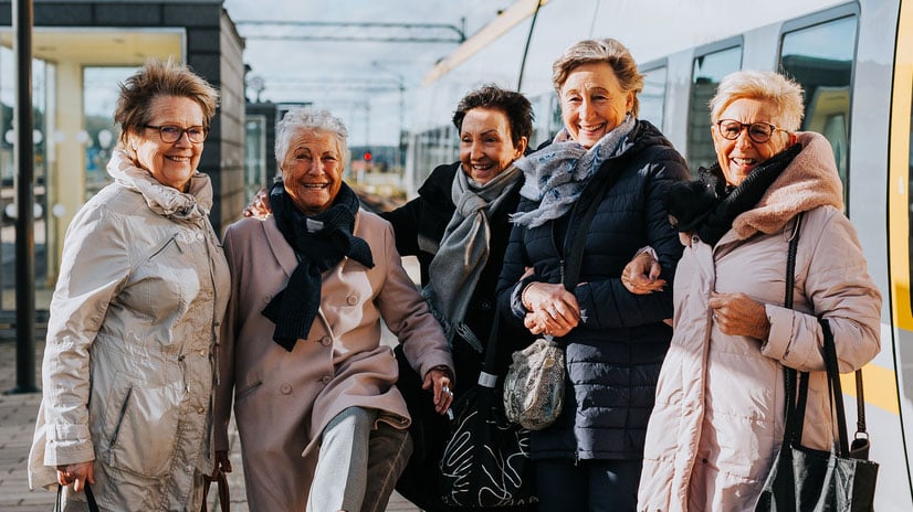 555 meter fra leilighet til tog