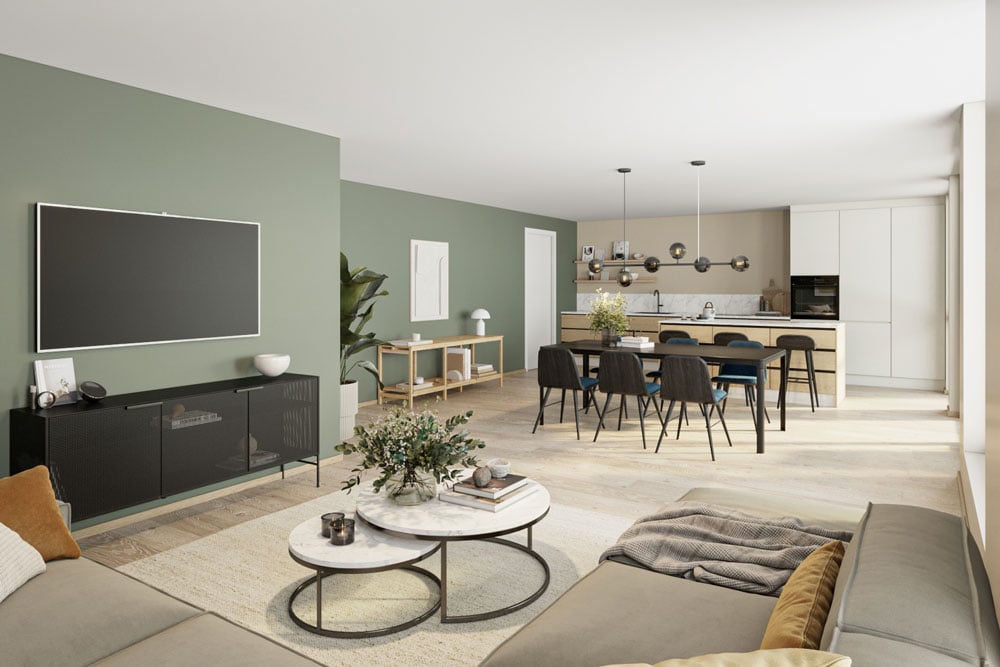 Stor stue i 550-bygget på Bryne