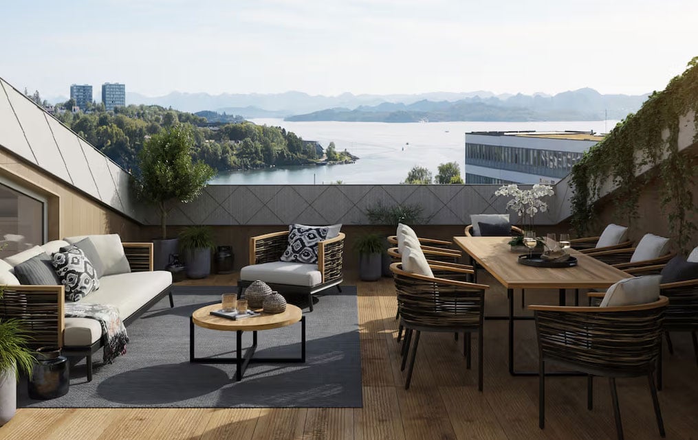 Utsikt-fra-balkongen-til-leilighet-B304