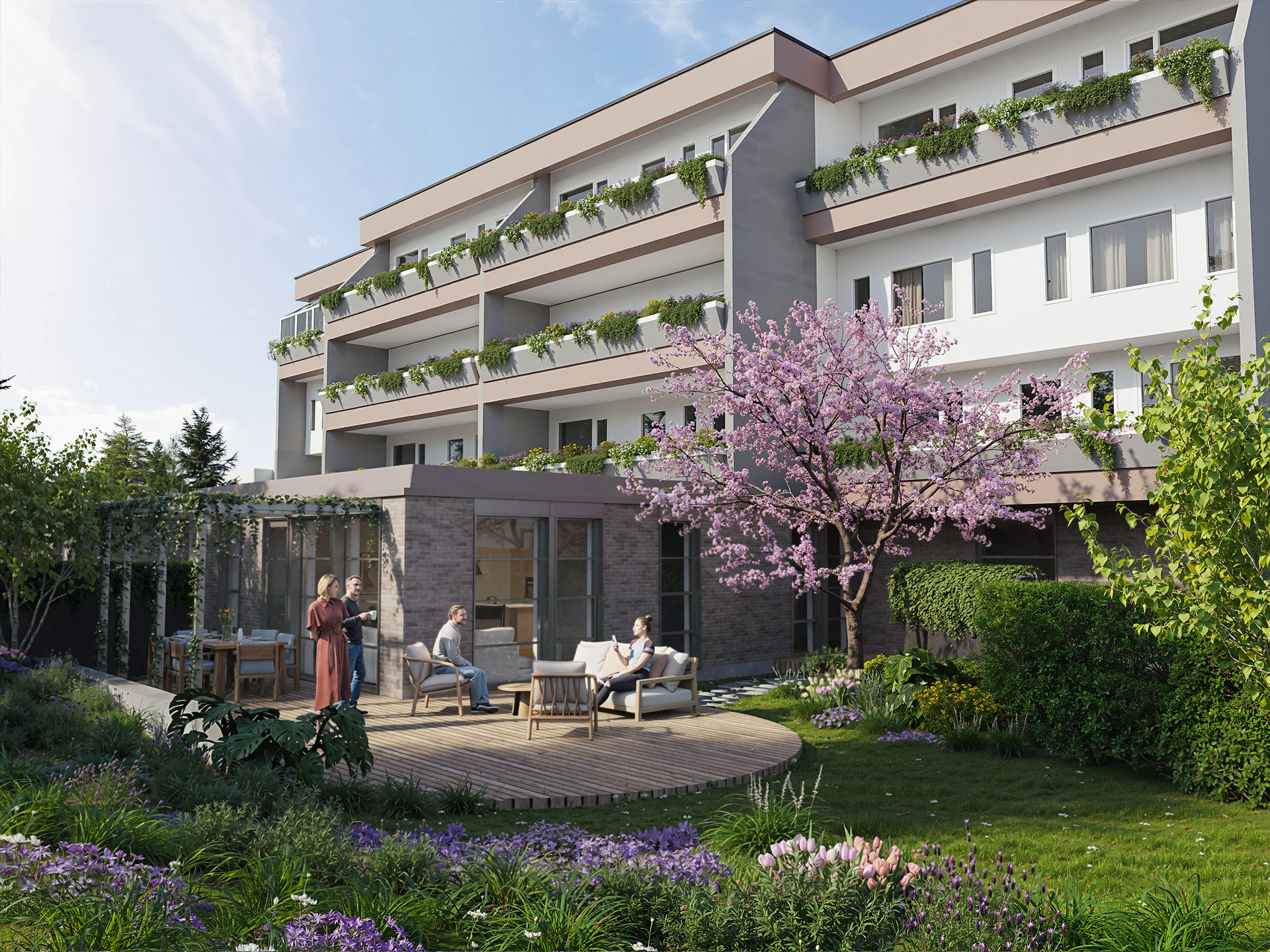 Utenfor Hageleilighet D på Kvitodden