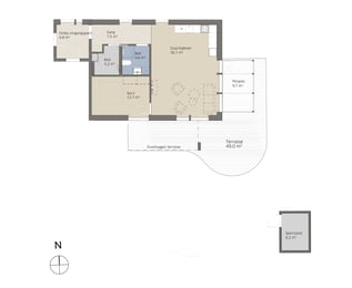 Plantegning leilighet 1E