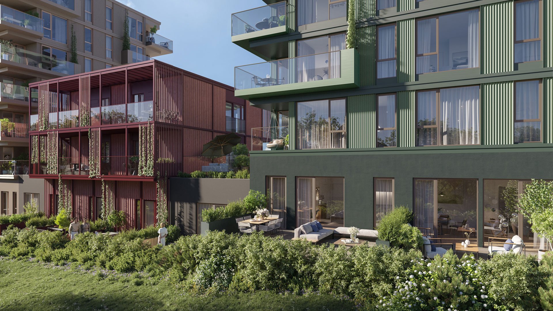 Leiligheter med terrasser i Vabua Park