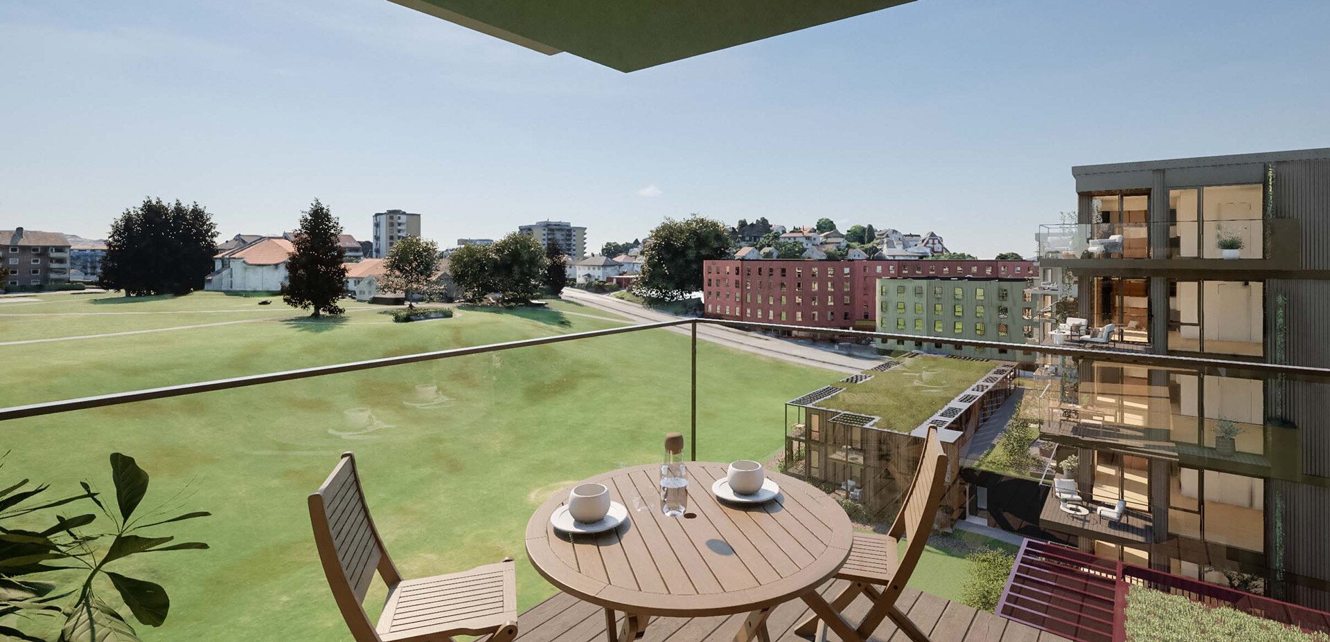 Utsikt fra leilighet A-6.1 i Vabua Park