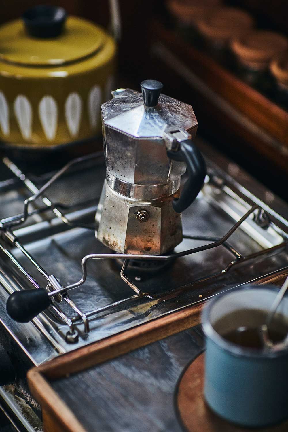 Kaffekjele på gasskomfyr