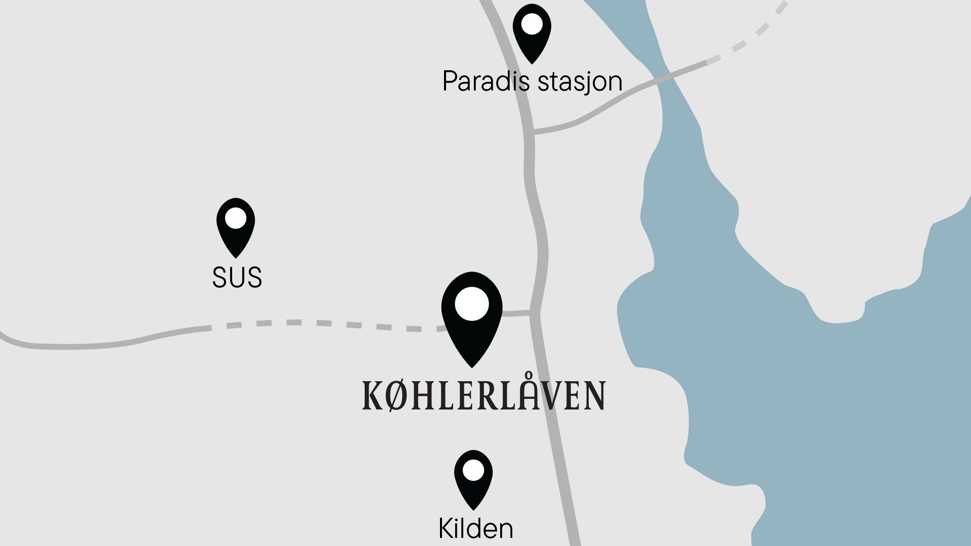 Kart som viser Køhlerlåvens posisjon