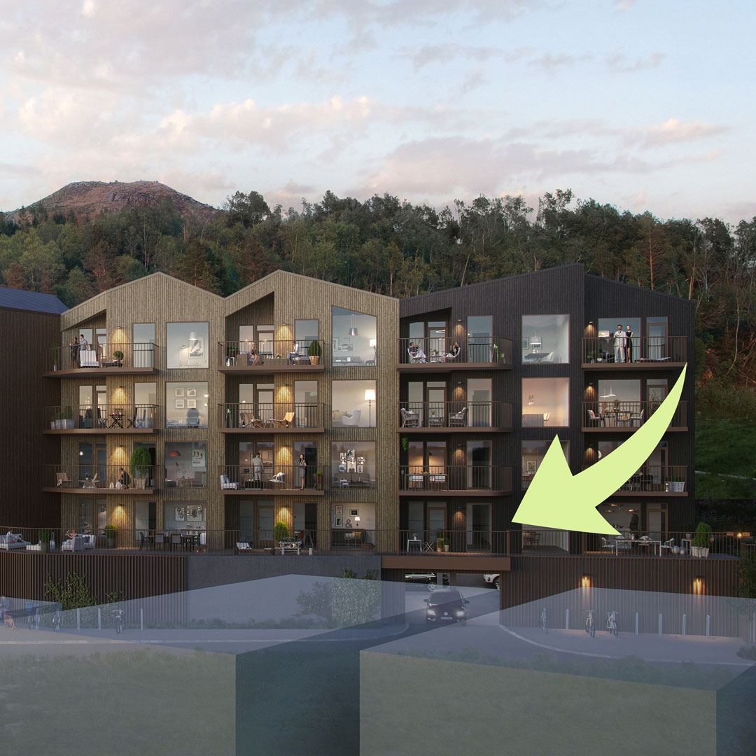 Leilighet 107 i første byggetrinn