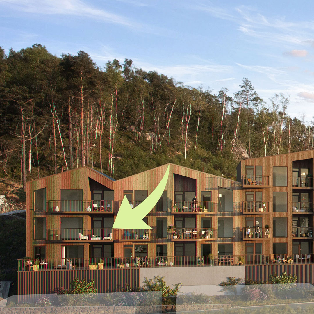 Leilighet 205 i første byggetrinn av Skogens ro