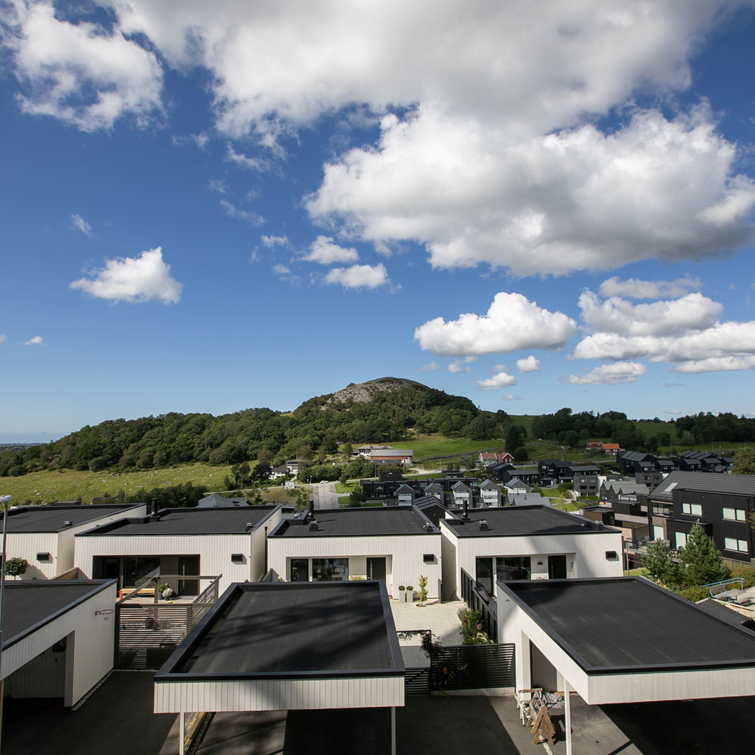 Utsikt fra endeleilighet i Skogens ro